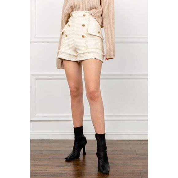 J.ING Women's Frey Tweed High Waisted Shorts Size XS - Picture 4 of 12